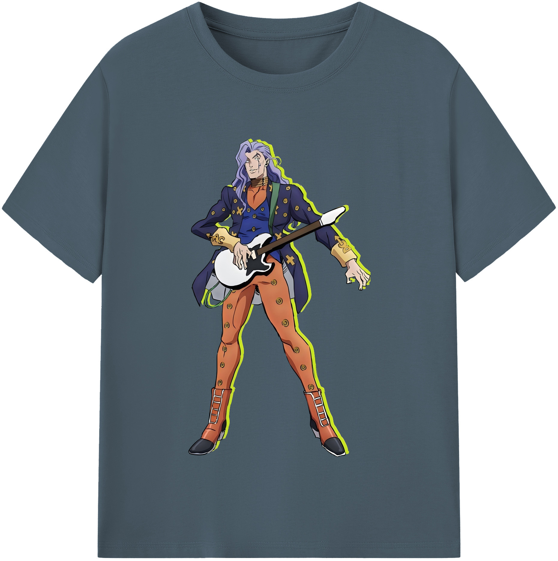 （画像用） ジョジョの奇妙な冒険 おといし あきら JoJo's Bizarre Adventure Akira Otoishi 綿100％半袖Tシャツ（フロントプリント）